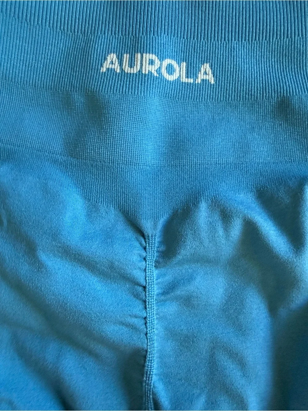 Amazon Seamless High-Waist Teal Bike Shorts
